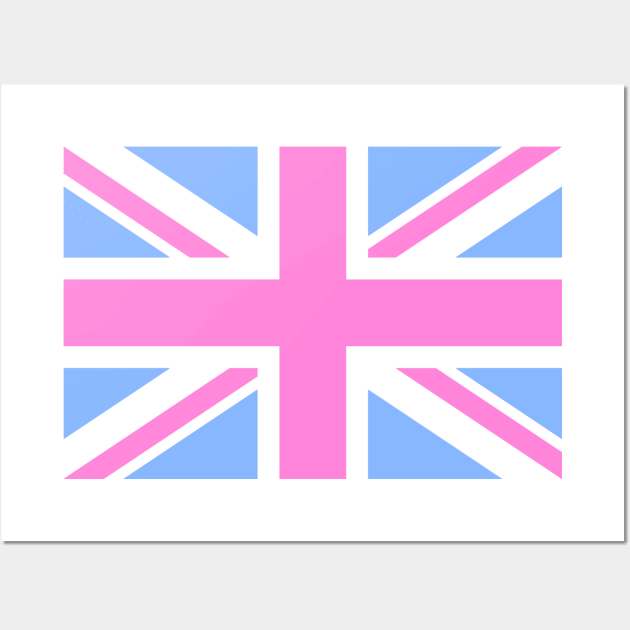 Union Jack Baby Pink Wall Art by lukassfr